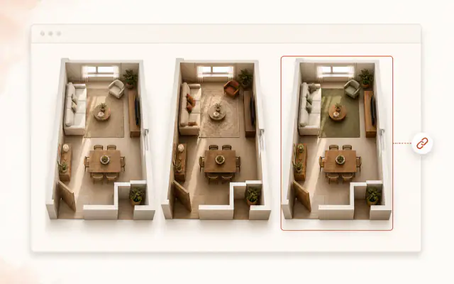Renovation contractor workflow showing a shareable 3D proposal on laptop and phone